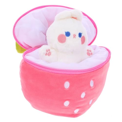 Toyvian Fruchtkissen plüschkissen lustiges Kissen Erdbeer Kissen für Schlafzimmer Plüsch Erdbeer Kissen Sofa-Deko spielzeuge Tiere spannverschluss Tierpuppenschmuck entzückende Tierpuppe von Toyvian