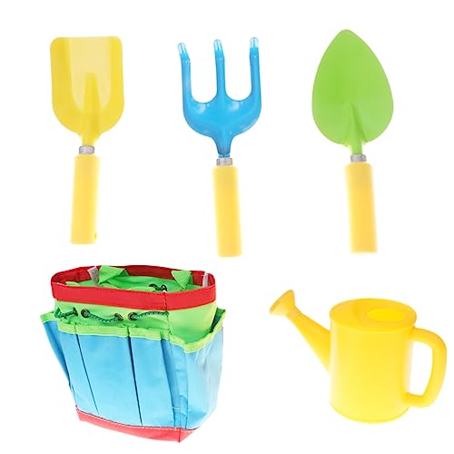 Toyvian Gartengeräte Set Für Kleine Gärtner | 5 Teiliges Gartenwerkzeug Mit Kunststoffgriffen | Schaufel Rechen Gießkanne Und Mehr | Ideal Für Jungen Und ädchen Ab 3 Jahren von Toyvian