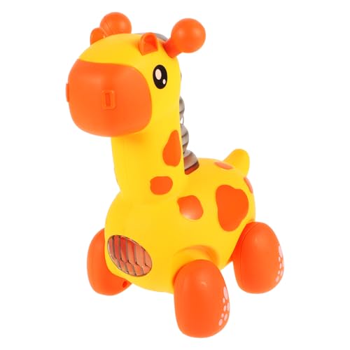 Toyvian Giraffe Spielzeug Lauflernspielzeug Lustiges Lernspielzeug Spielzeug Für Tierautos -Montessori-Spielzeug Elektronisches Interaktives Spielzeug Giraffenspielzeug Orange Plastik von Toyvian