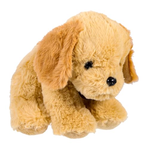 Toyvian Golden Retriever Welpe Puppe Tiere Tierornamente Für Kinderspielzeug Dekoratives Plüschhund Ornament Plüschwelpe Hellbraun Pp Baumwolle von Toyvian