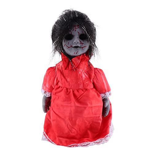 Toyvian Gruselige Halloween-Zombie-Baby-Puppen Gruselige Sprachaktivierte Induktion Gehende Gruselige Halloween-Puppen Lebensechte Gruselige Babypuppen Für Halloween-Partygeschenke von Toyvian