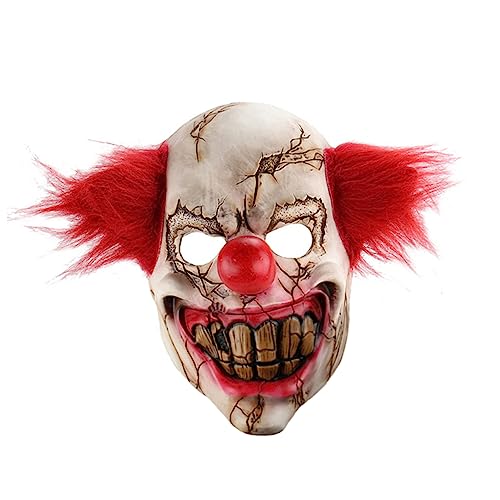 Toyvian Gruselige Halloween-masken Kostüme Haube Clown-kostüm Vogelscheuche Unheimlich Cousin Es Kostüm Beängstigend Clown-maske Zombie-maske Horror von Toyvian