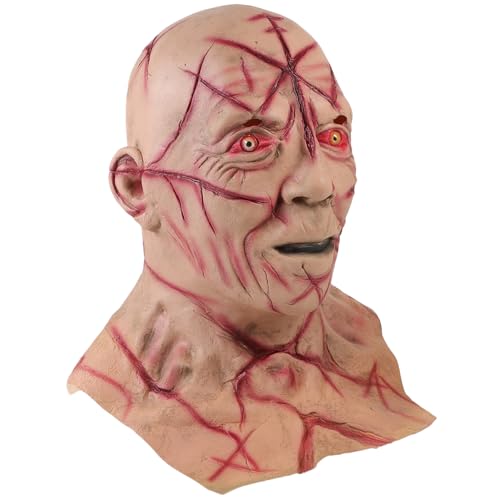 Toyvian Halloween-Party beängstigend Zombie-Gesicht Halloween-Kostüm Halloweenkostüm halloween horror halloween grusel Gruselige Halloween-Maske gruselige Masken realistisch Emulsion von Toyvian