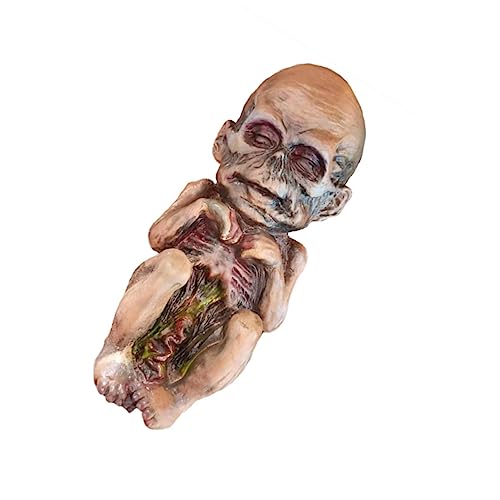 Toyvian Halloween-Puppe Baby-Kopfbedeckung Halloween-Requisiten Halloween-Party Knifflige Requisite Gruselige Geisterpuppe Fluchtraumaufteilung Gruselige Schreckliche Puppe von Toyvian