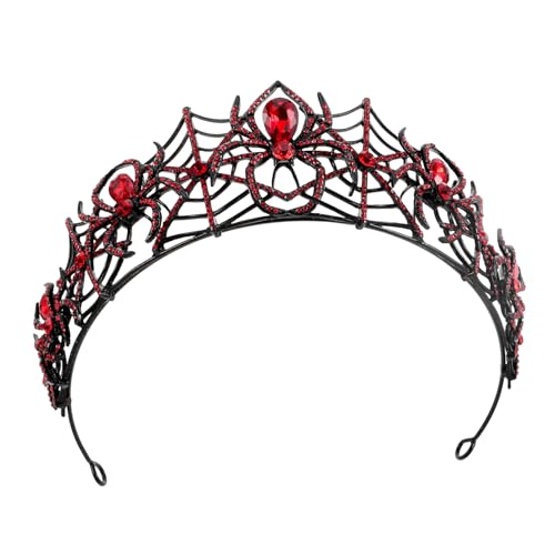 Toyvian Halloween Spinnenkrone Gothic Tiara Mit Schwarzen Strasssteinen Aus Metalllegierung Vintage Tiara Für Partys Cosplay Und Kostüme Für Halloween Und Themenveranstaltungen von Toyvian