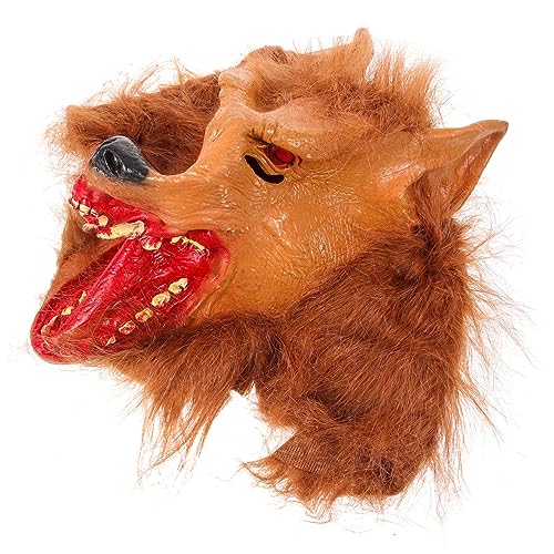 Toyvian Halloween Wolf Maske Wolfskopfmaske Halloween-Maskenstütze Halloween-Dekor Tierkopfmaske halloween costume halloween kostüme Outfit schmücken Party-Maske tierische Maske Vinyl von Toyvian