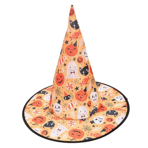 Toyvian Halloween-hexenhut Hexenkopfschmuck Hexenhut Zum Verkleiden Halloween-zaubererhüte Hut Anziehen Maskerade Hexenhut Zaubererhut Halloween Kostüm Hexenhüte Hexenmütze Baumwolle von Toyvian