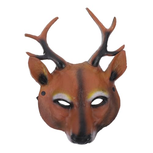 Toyvian Halloween-requisiten Tierkostümmasken Hirsch Maske Cosplay-accessoire Dekorative Masken Tierkopfmaske Aus Gummi Masken Im Tier-design Der Opernmaske Elfenohren Pu Kleidung von Toyvian