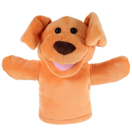 Toyvian Handpuppenspielzeug kindergeschenk Rollenspiel playmobilhauser spielzeughaus zabawki stymulujące rozwój tierische Plüsch-Handpuppe Rollenspiel Handpuppe kurzer Plüsch Orange von Toyvian