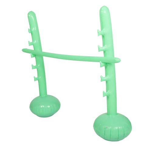 Toyvian Hochsprungstange Aufblasbarer Spielstab Halloween-Spiele Für Die Party Hawaii-partydekorationen Riesiges Aufblasbares Spiel Heiße Kartoffeln-Spiel Für Kinder Light Green PVC von Toyvian