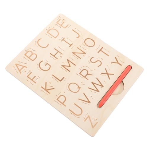 Toyvian Holz Buchstaben Schreibbrett Montessori Lernspielzeug für Kleinkinder Beidseitiges Tracing Board aus Holz Sicheres Stencil Werkzeug zum Schreiben Üben für Vorschule und Toyvian Holz Buchstaben Schreibbrett Montessori Lernspielzeug für Kleinkinder Beidseitiges Tracing Board aus Holz Sicheres Stencil Werkzeug zum Schreiben Üben für Vorschule und von Toyvian
