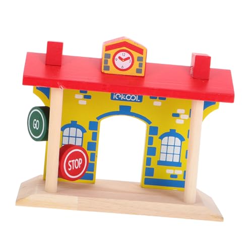 Toyvian Spielzeug Für Jungen Und Mädchen Gleisspielzeug Spielzeugeisenbahn Gleise Holzeisenbahn Bahnhof Spielset Gleise Barrieren von Toyvian