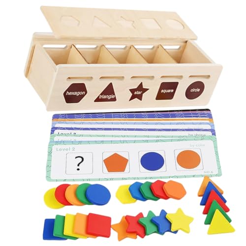 Toyvian Holz Lernspielzeug mit Farb Formsortierung Motorikförderndes Sensorikspielzeug für Kleinkinder Frühes Pädagogisches Montessori Puzzle für Jungen und Mädchen Sicheres Toyvian Holz Lernspielzeug mit Farb Formsortierung Motorikförderndes Sensorikspielzeug für Kleinkinder Frühes Pädagogisches Montessori Puzzle für Jungen und Mädchen Sicheres von Toyvian