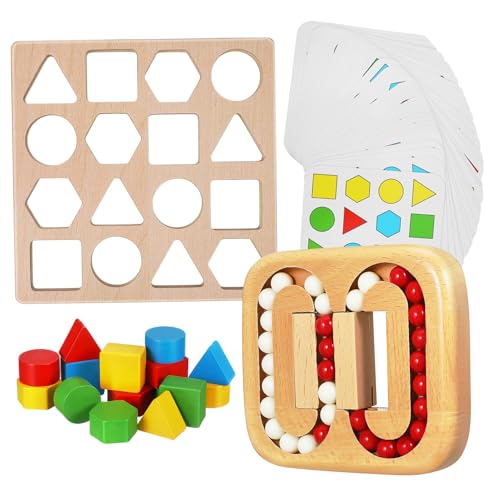 Toyvian Holz-Puzzle Senioren Kognitives Gedächtnisspiel mit Geometrischen Formen und Drehbarem Kugel-Labyrinth Fördert Hand-Auge-koordination und Gedächtnis Tragbar für Zuhause und Toyvian Holz-Puzzle Senioren Kognitives Gedächtnisspiel mit Geometrischen Formen und Drehbarem Kugel-Labyrinth Fördert Hand-Auge-koordination und Gedächtnis Tragbar für Zuhause und von Toyvian