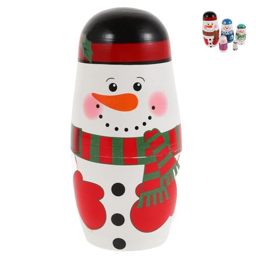 Toyvian Holz Schneemann Nesting Puppen Lagig Sicher Holz Weihnachtsdeko Snowman Figur Bastelidee Toyvian Holz Schneemann Nesting Puppen Lagig Sicher Holz Weihnachtsdeko Snowman Figur Bastelidee von Toyvian