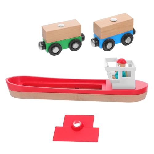 Toyvian Holz Zugschienen mit Schiff Zubehör Detailliertes Holzschiff Modell für Erweiterbare Zugstrecken Fördert Kreativität Motorik und Fantasie bei Kindern Spielset für Jungen und Toyvian Holz Zugschienen mit Schiff Zubehör Detailliertes Holzschiff Modell für Erweiterbare Zugstrecken Fördert Kreativität Motorik und Fantasie bei Kindern Spielset für Jungen und von Toyvian