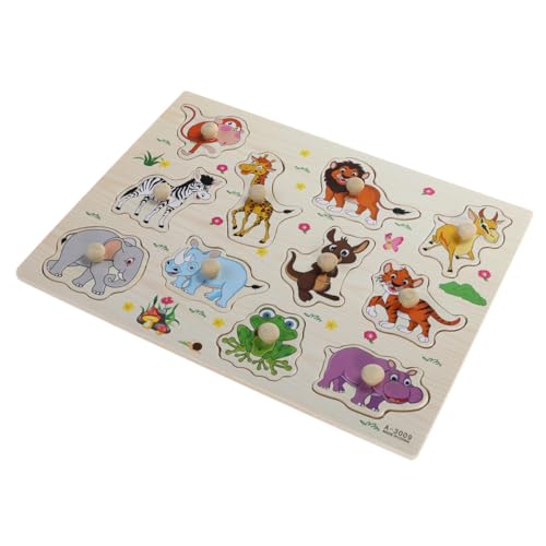 Toyvian Holzbuchstaben Alphabet Puzzle Board Lernspielzeug Für Mit Tiermotiven Pädagogisches Puzzlespiel Für Die Frühkindliche Entwicklung Puzzle Für Jungen Und ädchen von Toyvian