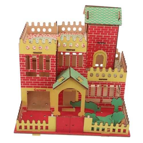 Toyvian Holzhaus Puzzle Bausatz Für DIY Miniatur Holzmodell Bastelset Zur Frühkindlichen Bildung Und Kreativität 3mm Lasergeschnittenes Holzmodell Für HandarbeitD 002 Ferienvilla von Toyvian