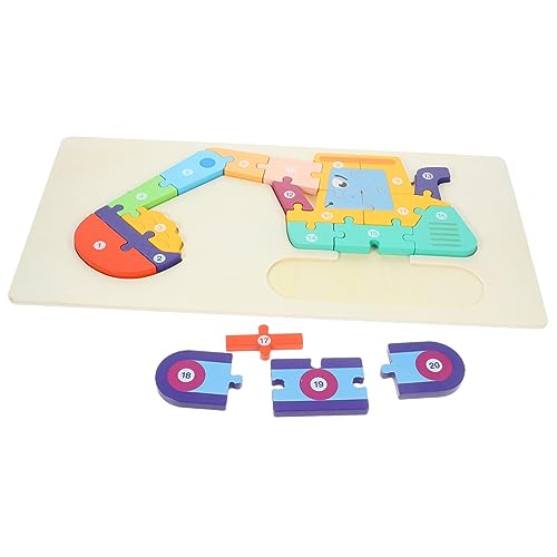 Toyvian Holzpuzzle Lernspielzeug Stabiles DIY Puzzle mit Baufahrzeug Fördert Motorik und Räumliches Pädagogisches für Kleinkinder und Vorschulkinder Toyvian Holzpuzzle Lernspielzeug Stabiles DIY Puzzle mit Baufahrzeug Fördert Motorik und Räumliches Pädagogisches für Kleinkinder und Vorschulkinder von Toyvian