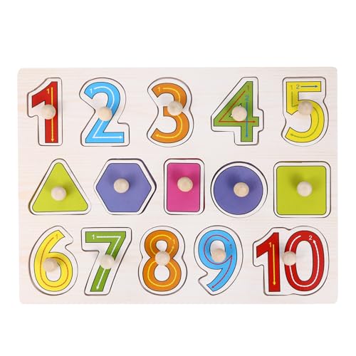 Toyvian Holzpuzzle Zahlen für Kleinkinder Montessori Lernspielzeug aus Langlebigem Holz Fördert Frühes Lernen Denkfähigkeit und Beobachtung Pädagogisches für Jungen und Mädchen Toyvian Holzpuzzle Zahlen für Kleinkinder Montessori Lernspielzeug aus Langlebigem Holz Fördert Frühes Lernen Denkfähigkeit und Beobachtung Pädagogisches für Jungen und Mädchen von Toyvian