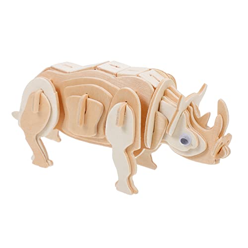 Toyvian Holzpuzzle-Modell Für Kinder 3D-nashorn-Puzzle-denkspiel-Spielzeug Hand-Auge-koordinationsspiel von Toyvian