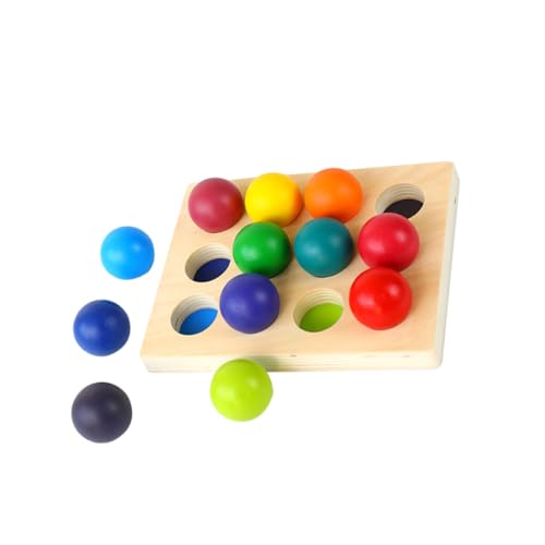 Toyvian Holzspielzeug Für 1PC Regenbogen Sortierbrett Farbenfrohes Lernspielzeug Zur Der Farberkennung Und Kognitiven Fähigkeiten Montessori Inspiriertes Sortierspielzeug von Toyvian