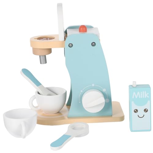 Toyvian Holzspielzeug Kaffee Maschine Set Miniatur Imitations Kaffeemaschine Für Zum Nachspielen Eines Kaffeehauses Kreatives Für Die Spielküche Lernspielzeug Für Kleinkinder von Toyvian