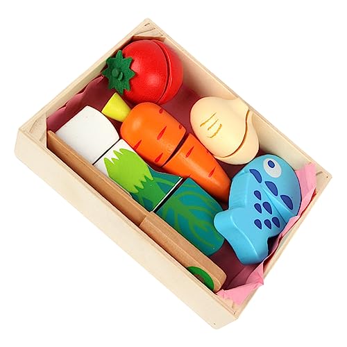 Toyvian Holzspielzeug Kinderküche Set Interaktives Für Kognitive Lernspielzeuge Mit Gemü Und Frühstücksset Ideal Für Rollenspiele Und Kreatives von Toyvian