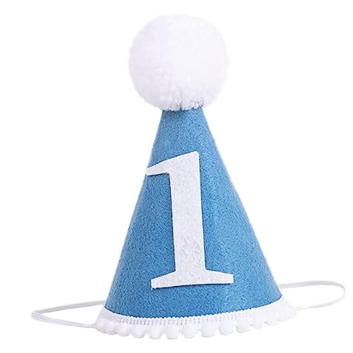 Toyvian Hut Zum 1. Geburtstag Partyhut Für Kinder Blauer Partyhut Blaues Stirnband Hutjunge Zum Ersten Geburtstag Geburtstagskronenhut Alles Zum Baby Bilden Vlies Geburtstagsparty Liefert von Toyvian