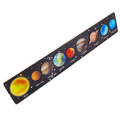 Toyvian Interaktives Solar System Puzzle Für Kognitives Matching Zur Der Frühen Bildung Holzspielzeug Mit 8 Planeten Für Jungen Und ädchen von Toyvian