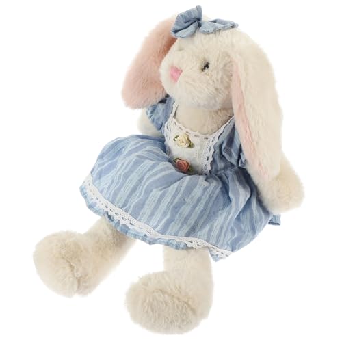 Toyvian Kaninchen Plüsch Tier Mädchen Kuschelhase Plüsch Hase Plüsch Kuschelkaninchen Plüschkaninchen Blau Pp Baumwolle von Toyvian