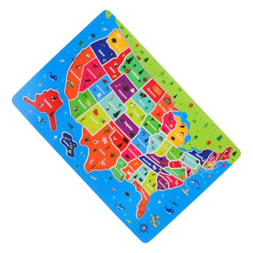 Toyvian Kartenpuzzle Spielzeugkarten Für Puzzle US Bundesstaaten Puzzle Karte Der Vereinigten Staaten Amerikanisches Kartenpuzzle Kinderpuzzle Kinderpuzzle Usa Kartenpuzzle von Toyvian