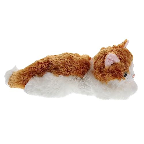 Toyvian Katze Plüschtier Katzenkuscheltier Kuscheltier Toys Toy chatot Plush plushdoll Toys for bidoof Plush Tierpuppe Stofftier Cartoon-Plüschtier Orange von Toyvian