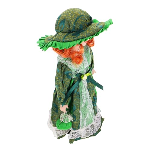 Toyvian Keramikpuppe Vintage-Puppen Green Stoff von Toyvian