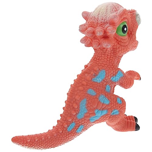 Toyvian Kinderspielzeug Dinosauriermodell Der Q-Version Spielzeug Lehrstütze Sound-Dinosaurier-Modell Desktop-Ornament Dinosaurier-Figur Weiches Gummi Pachycephalosaurus Vinyl Kind von Toyvian