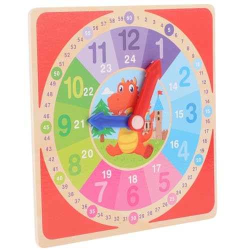 Toyvian Kinderuhr Holz Uhr Spielzeug Zahlen Lernspielzeug Holz Spielzeug Uhr Uhrzeit Lernen Holzspielzeug Lernspielzeug Uhr Uhr-Lernspielzeug kleines Uhrenspielzeug Lernzeitspielzeug von Toyvian