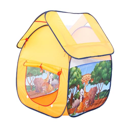 Toyvian Kinderzelt Kinderspielhaus Spielzelt Zelt Yellow Stoff von Toyvian