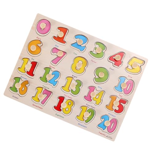 Toyvian Klassisches Holz Zahlen Puzzle Bundle Für Pädagogisches Mit Bunten Buchstabenwürfeln Zum Auffädeln Fördert Lernen Und Motorik Ab 2 Jahren Stabil Und Langlebig von Toyvian