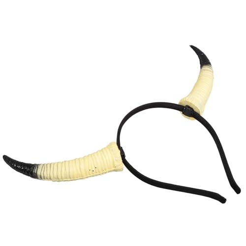 Toyvian Klaue Stirnband Schafshorn Dämonenhörner Cosplay Halloween-Horn-Stirnband Ziegenhörner Schafhorn Haarreif Party Kopfband Halloween-Haarband Halloween-Hörner-Haarband Eisen Weiß von Toyvian