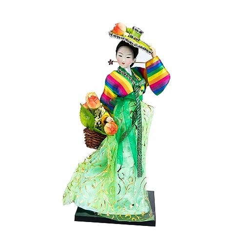 Toyvian Koreanische Puppe Tischpuppe Puppe Im Koreanischen Stil Person Im Clan-Stil Zarte Puppe Puppendekor Koreanisches Kunsthandwerk Puppe Für Zuhause Heimdekoration Harz von Toyvian