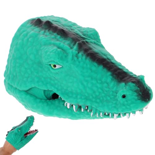 Toyvian -Krokodil-Handpuppe interaktives Rolle Alligator Handpuppe für Rollenspiele für Familie Handpuppen Handpuppe Green von Toyvian