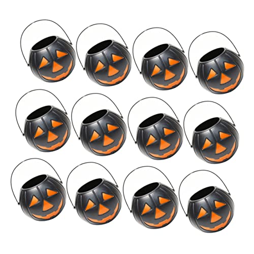 Toyvian Kürbis Eimer Behälter Für Halloween-leckereien Süßigkeiten Für Kinder Halloween-goodie-korb Kürbiskessel Partybevorzugungseimer Kürbis-eimer-hintergrund Halloween-dekor Plastik von Toyvian