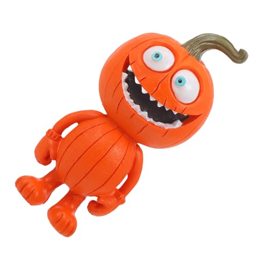 Toyvian Kürbismann Wohndekoration Halloween-kuscheltiere Fallen Halloween- Laterne Figur Cartoon-kürbis Halloween-Masken Für Erwachsene Männer Girlande Kürbislicht Kostüm Harz Orange von Toyvian