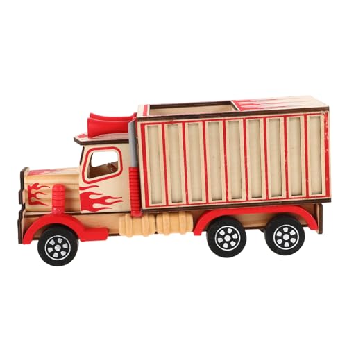 Toyvian LKW Modell Statue Dekoration Kleiner LKW Schmuck Auto Modell LKW Dekoration LKW Figur Heim LKW Statue Modell LKW Holz LKW Ornament Holz Auto Verzierung LKW Handwerk Holz von Toyvian