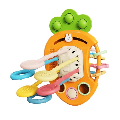 Toyvian Kinder Spielzeug Lala Spielzeug Sensorisches Spielzeug Babyspielzeug Spielzeug Für Kleinkinder Ziehspielzeug Pädagogisches Zugspielzeug Kleinkindspielzeug Kinderspielzeug Plastik Orange von Toyvian