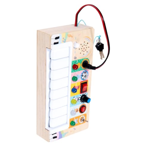 Toyvian Led-Busy-Board Kinderaccessoire Lustiges Musikspielzeug Entzückendes Kinderspielzeug Elektrisches Kinderspielzeug Haushalt Musikspielzeug Aus Holz Elektronisches Bauteil von Toyvian