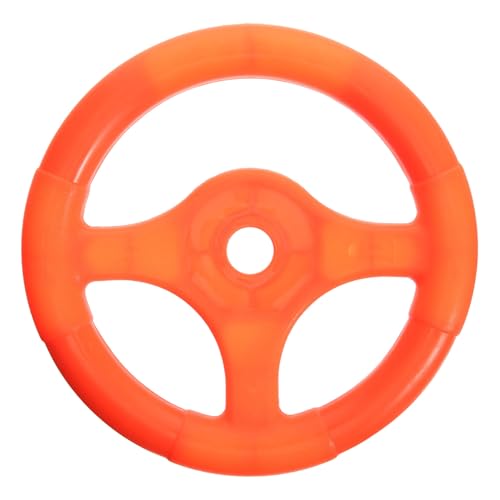 Toyvian Lenkradspielzeug für Kinderauto Kinderspielzeug Outdoor-Spielset Fahren runde Schwingscheiben Lenkung Sitz Hinterhof-Spielrad Autoscooter-Lenkrad Kinderauto-Lenkrad Plastik Orange von Toyvian