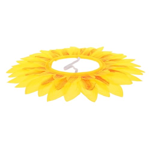 Toyvian Lustige Gesichtsmaske Sonnenblume Kopfbedeckung Lustige Kopfbedeckung Sonnenblumen-Party Sonnenblumen-Foto Sonnenblume Accessoire Sonnenblumenhut Tanzkostüme Seidentuch Yellow von Toyvian