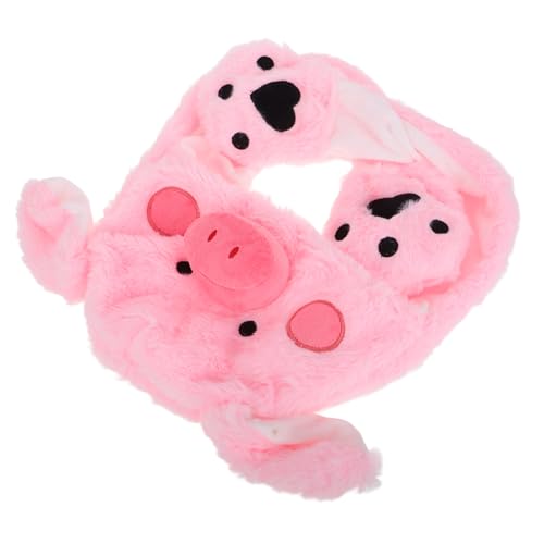 Toyvian Lustiger Schweinehut Lustige Hüte Verrückte Hüte Für Kinder Anime-hut Halloween-hut Skurrile Kinderhüte Erwachsene Hasenohren Emo-hut Tierhüte Für Erwachsene Tierohren Plüsch Rosa von Toyvian