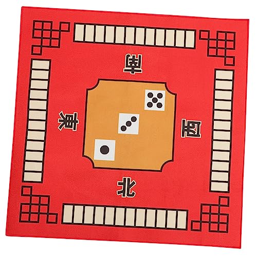 Toyvian Mahjong-tischdecke Mahjong-Fall Gaming-Schreibtisch- Kartenmatte Mahjong-Matte Für Den Tisch Tischabdeckung Für Brettspiele Tischmatte Für Brettspiele Mikrofaser Rot von Toyvian